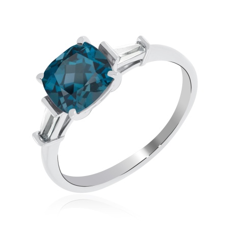 Купить оптом кольцо из серебра с топазом и фианитами 1340071939-76 от Krasnoe