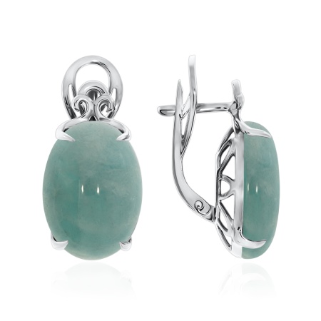 Купить оптом серьги из серебра с амазонитами 2340370112 от Krasnoe