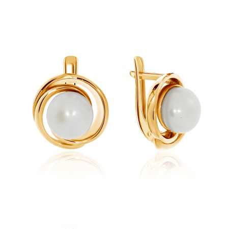 Купить оптом серьги из серебра с жемчугами 2320050862 от Krasnoe