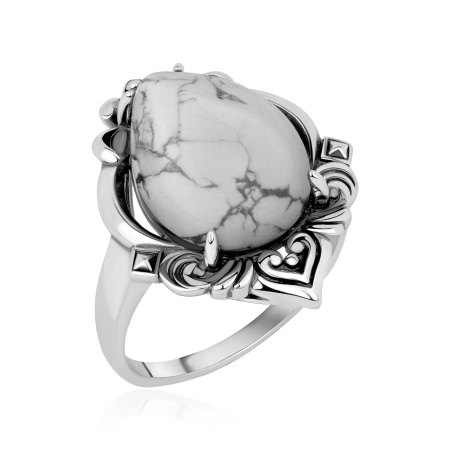 Купить оптом кольцо из серебра с кахолонгом 1310К05992 от Krasnoe