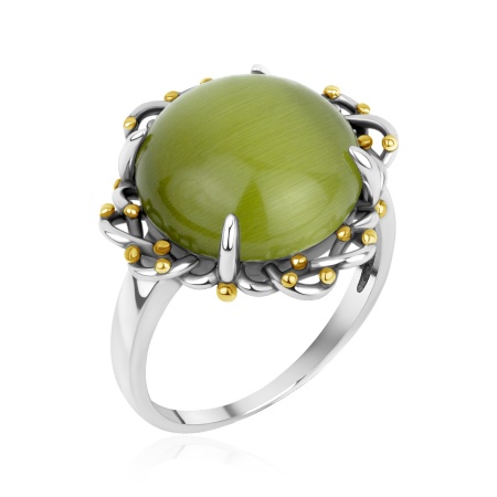 Купить оптом кольцо из серебра с кошачий глазом 1317265326-57 от Krasnoe