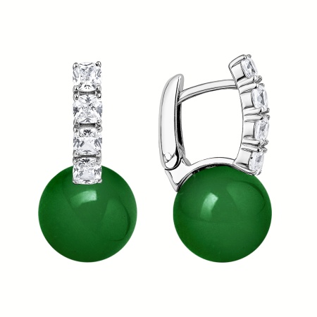 Купить оптом серьги из серебра с агатами и фианитами 2340391577-1-60 от Krasnoe