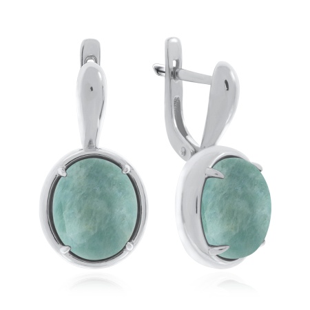 Купить оптом серьги из серебра с амазонитами 2340371838 от Krasnoe