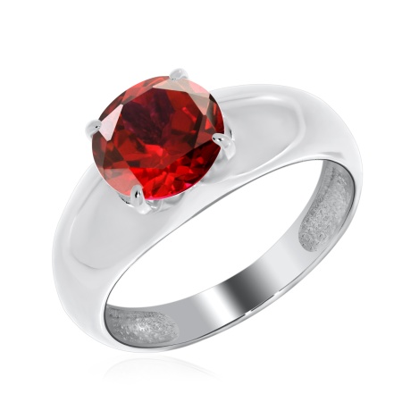 Купить оптом кольцо из серебра с гранатом 1340151115 от Krasnoe