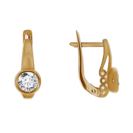 Купить оптом серьги из серебра с фианитами 2320200258 от Krasnoe