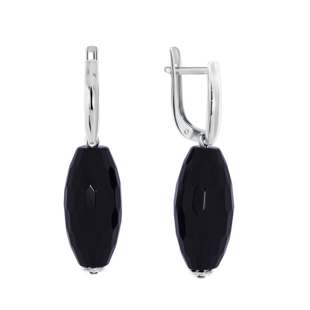 Купить оптом серьги из серебра с ониксами 2340430307 от Krasnoe