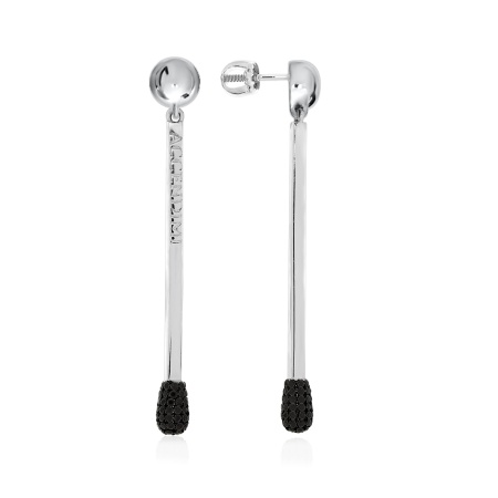 Купить оптом пусеты из серебра с фианитами 2348201555-20 от Krasnoe