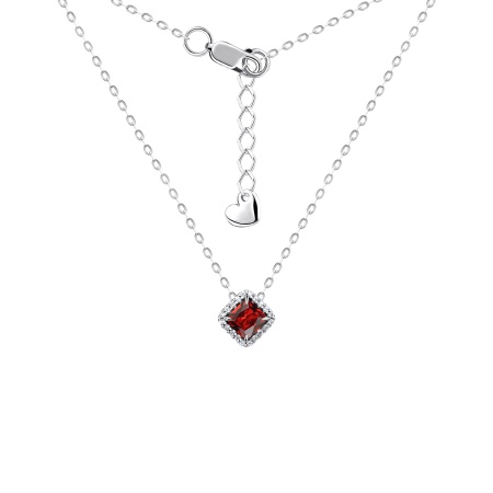 Купить оптом колье из серебра с гранатом и фианитами 8340151875л-3-45 от Krasnoe