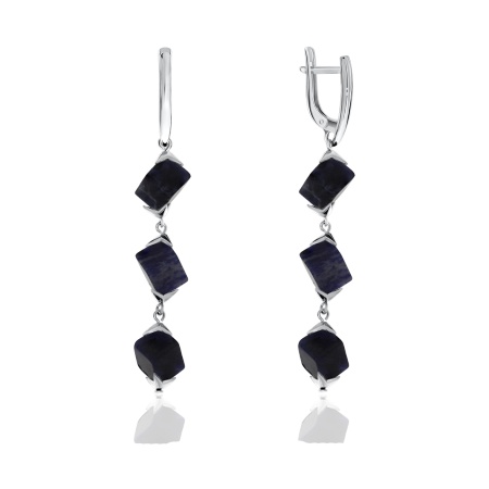 Купить оптом серьги из серебра с агатами 2340390686-80 от Krasnoe