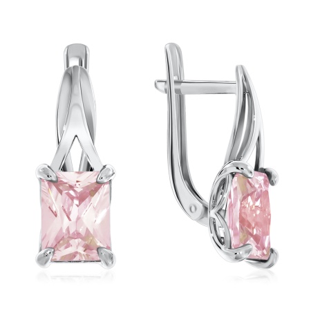 Купить оптом серьги из серебра с кварцем 2340100095-30 от Krasnoe