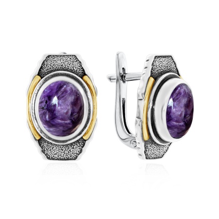 Купить оптом серьги из серебра с чароитами 2317462396 от Krasnoe