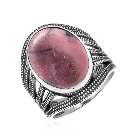 Купить оптом кольцо из серебра с родонитом 1310450981 от Krasnoe