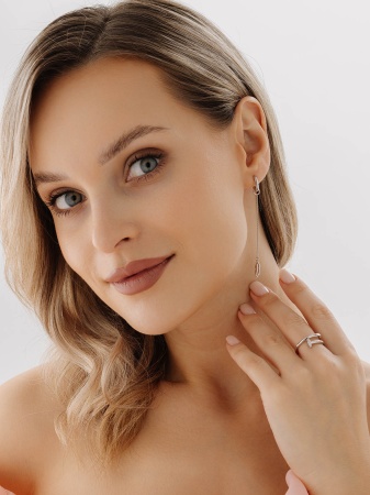 Купить оптом серьги из серебра без вставок 2340405685-9 от Krasnoe