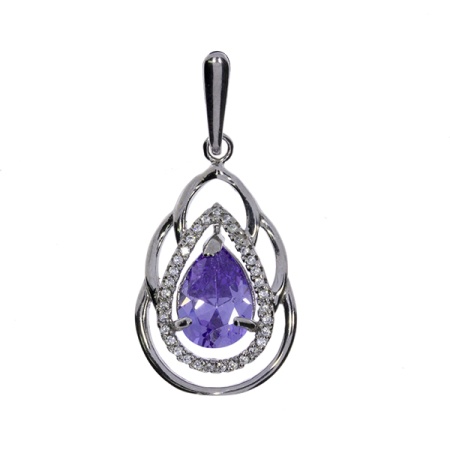 Купить оптом подвеска из серебра с фианитами 3340203511-92 от Krasnoe