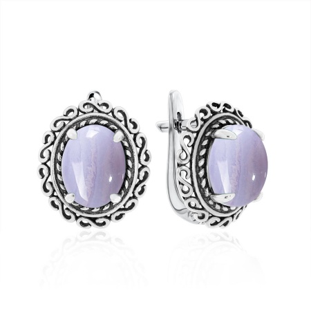 Купить оптом серьги из серебра с агатами 2310392113-84 от Krasnoe