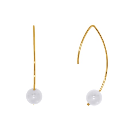 Купить оптом серьги из серебра с жемчугами 2320241063 от Krasnoe