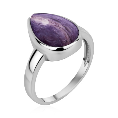 Купить оптом кольцо из серебра с чароитом 1340466373 от Krasnoe