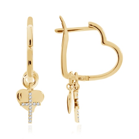 Купить оптом серьги из серебра с фианитами 2320201894л-4 от Krasnoe