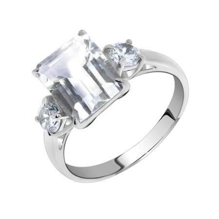 Купить оптом кольцо из серебра с хрусталём и фианитами 1340520286 от Krasnoe