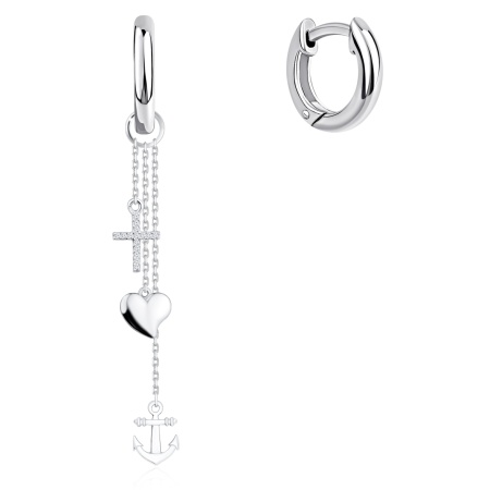 Купить оптом серьги из серебра с фианитами 2340205676л-16 от Krasnoe