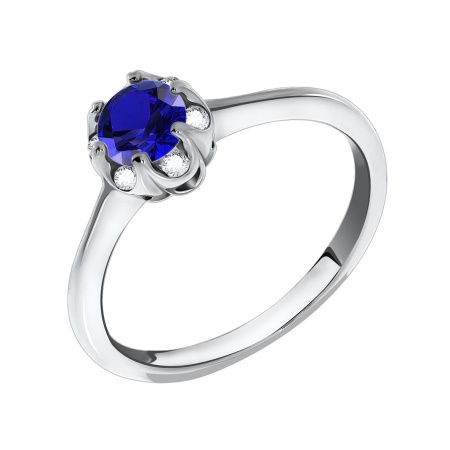 Купить оптом кольцо из серебра со шпинелью и фианитами 1340212004л-80 от Krasnoe