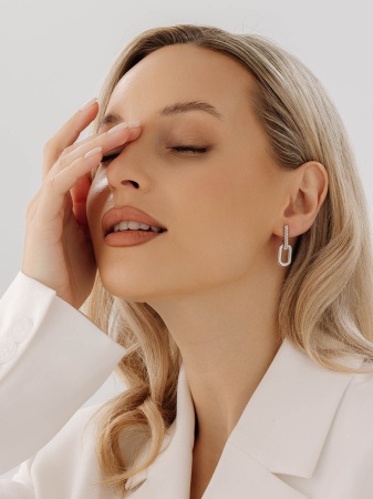 Купить оптом серьги из серебра без вставок 2340405591 от Krasnoe