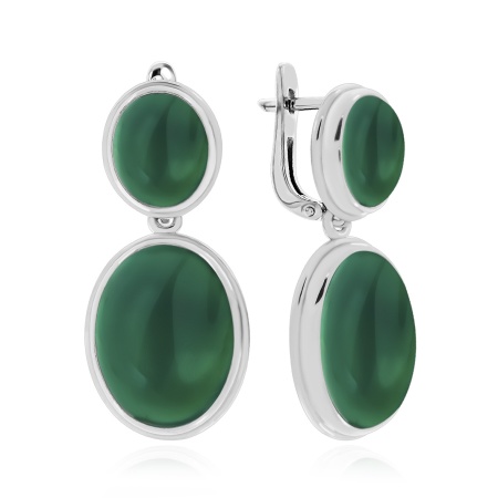 Купить оптом серьги из серебра с агатами 2340391880-60 от Krasnoe