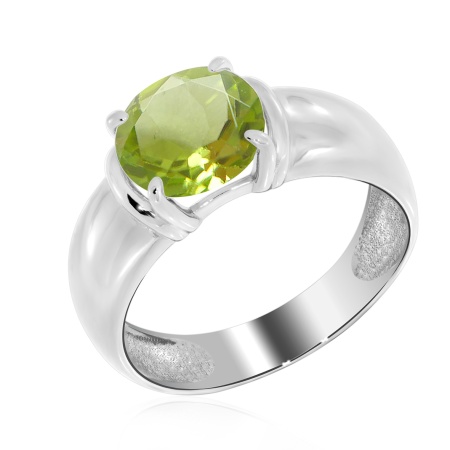 Купить оптом кольцо из серебра с хризолитом 1340131117 от Krasnoe