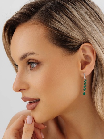 Купить оптом серьги из серебра с агатами 2340391808-60 от Krasnoe