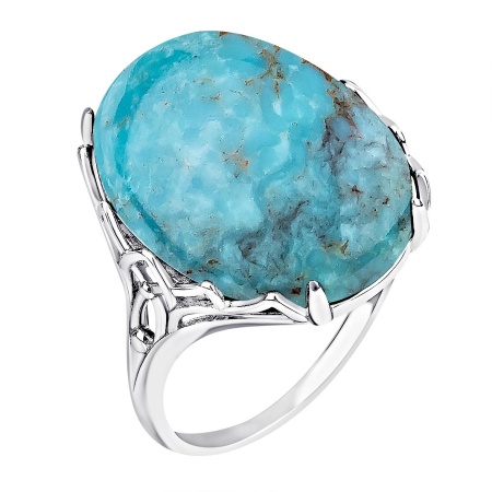 Купить оптом кольцо из серебра с бирюзой 1340315047 от Krasnoe
