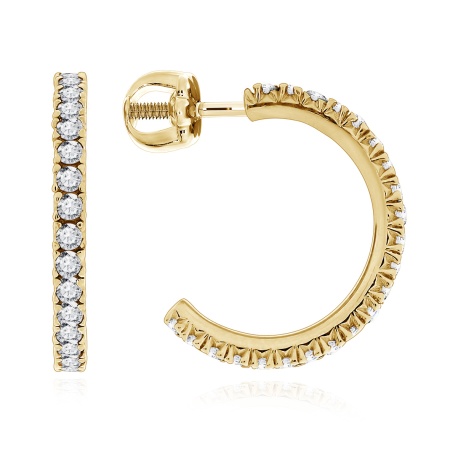 Купить оптом пусеты из серебра с фианитами 2320202798 от Krasnoe