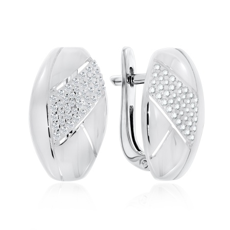 Купить оптом серьги из серебра с фианитами 2340201135л от Krasnoe