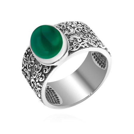 Купить оптом кольцо из серебра с агатом 1310391370-60 от Krasnoe