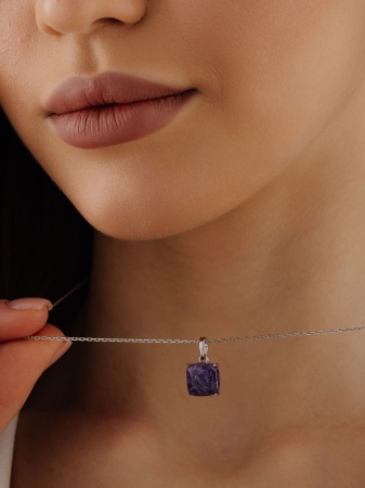 Купить оптом подвеска из серебра с чароитом 3340465041 от Krasnoe