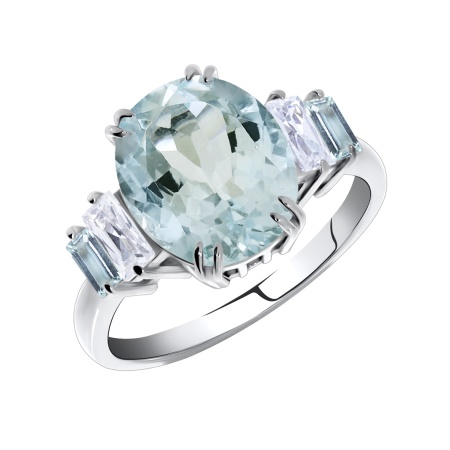 Купить оптом кольцо из серебра с кристалл ювелирныйом и фианитами 1340290227-79 от Krasnoe