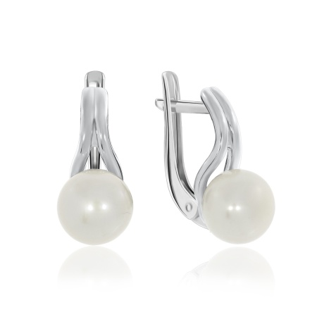 Купить оптом серьги из серебра с жемчугами 2340051391 от Krasnoe