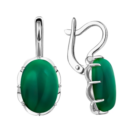 Купить оптом серьги из серебра с агатами 2340395124-60 от Krasnoe