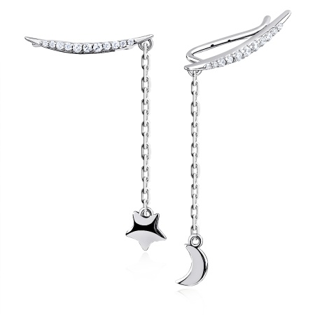 Купить оптом серьги из серебра с фианитами 2340204903л-11-9 от Krasnoe