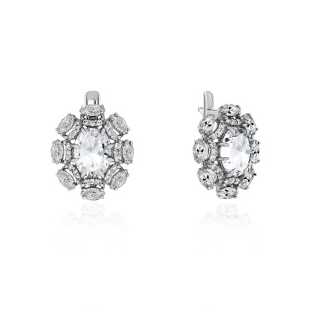 Купить оптом серьги из серебра с фианитами 2340200870л от Krasnoe