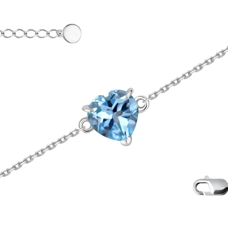 Купить оптом браслет из серебра с топазом 4340075615-16-15-71 от Krasnoe