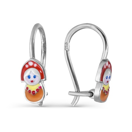 Купить оптом серьги из серебра с эмальом 3620010343-3 от Krasnoe