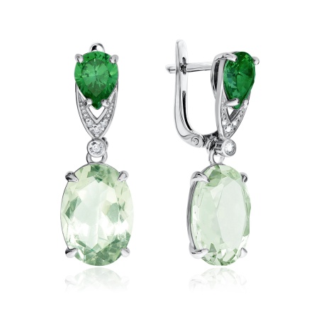 Купить оптом серьги из серебра с фианитами 2340200349л-68 от Krasnoe