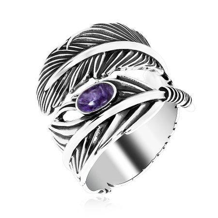 Оптом кольцо из серебра с чароитом 1310461600 цена от Krasnoe Купить оптом кольцо из серебра с чароитом 1310461600 от Krasnoe