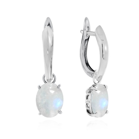 Купить оптом серьги из серебра с лунным камнем 2340930901 от Krasnoe