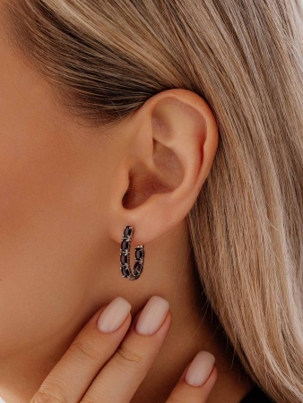 Купить оптом серьги из серебра с гранатами 2340151164 от Krasnoe