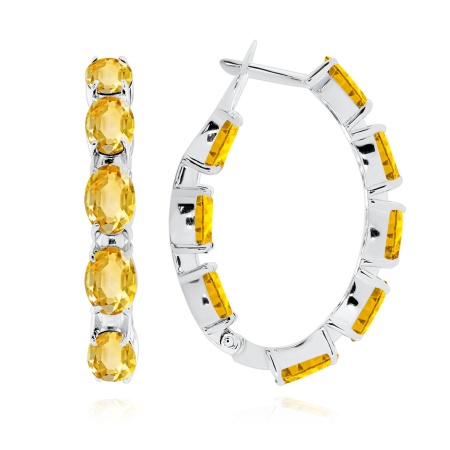 Купить оптом серьги из серебра с цитринами 2340111183 от Krasnoe