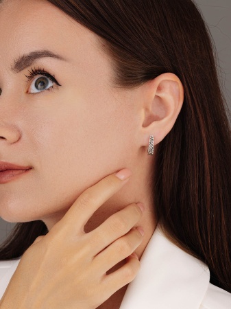 Купить оптом серьги из серебра без вставок 2310405839 от Krasnoe