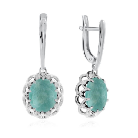 Купить оптом серьги из серебра с амазонитами 2340371541 от Krasnoe