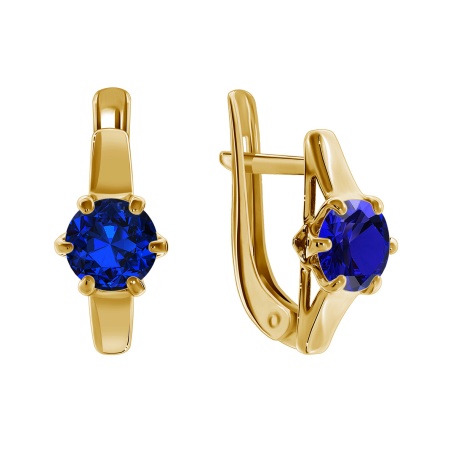 Купить оптом серьги из серебра с натуральными корундами 2320220262-82 от Krasnoe