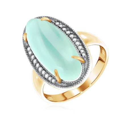 Купить оптом кольцо из серебра с агатом и фианитами 1329390938л-61 от Krasnoe